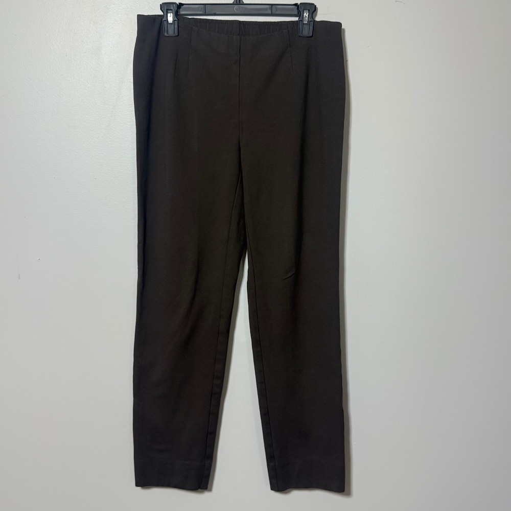 J. Jill Ponte Slim Leg Pants Women S Brown Pull On Stretch Trousers Comfort